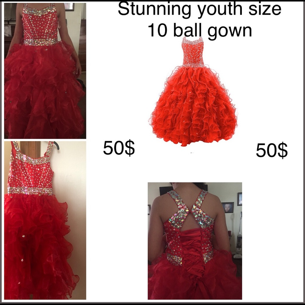 Girls formal beaded gown